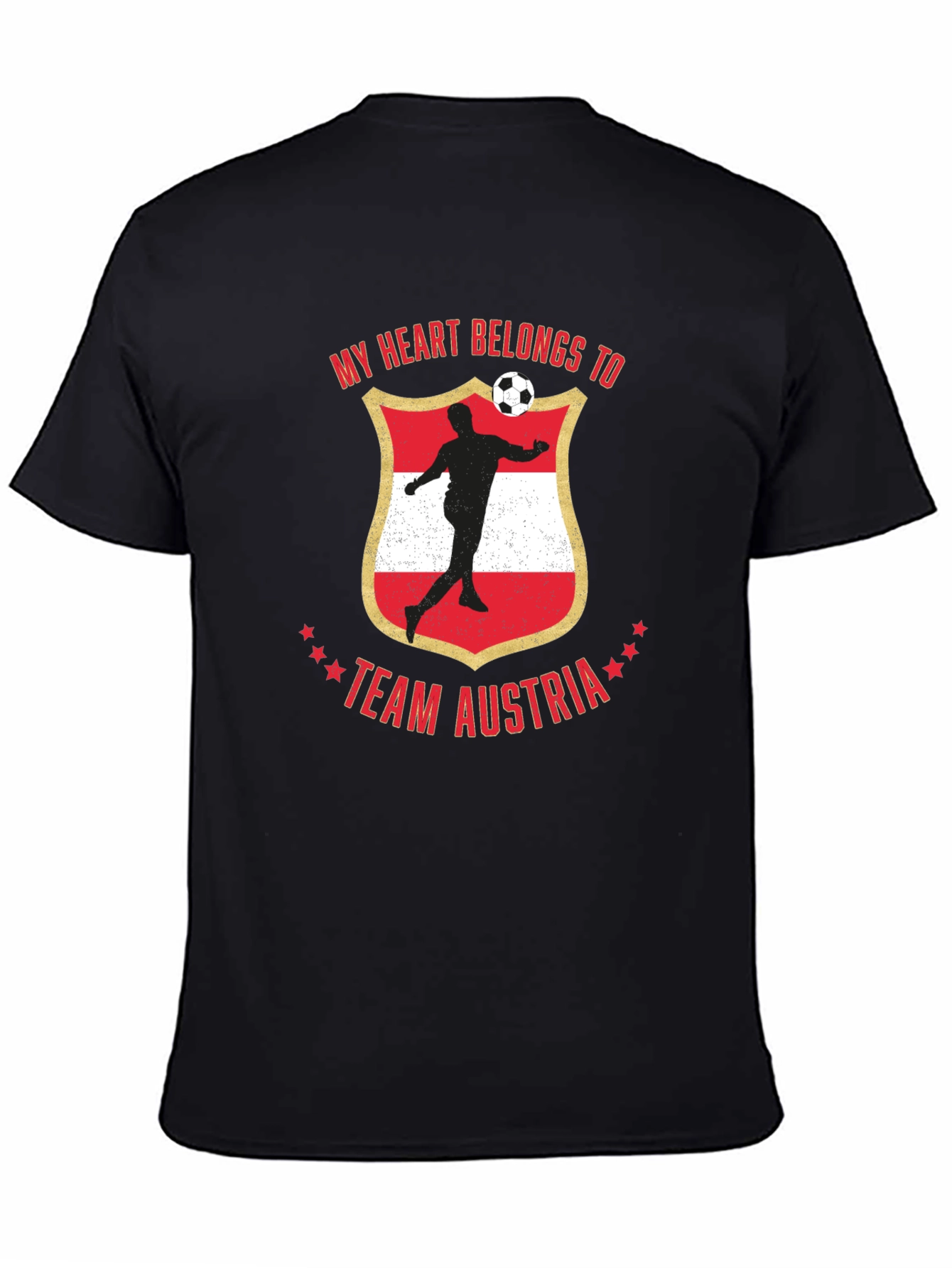 Austria Soccer T-Shirt: My Heart Belongs to Team Austria