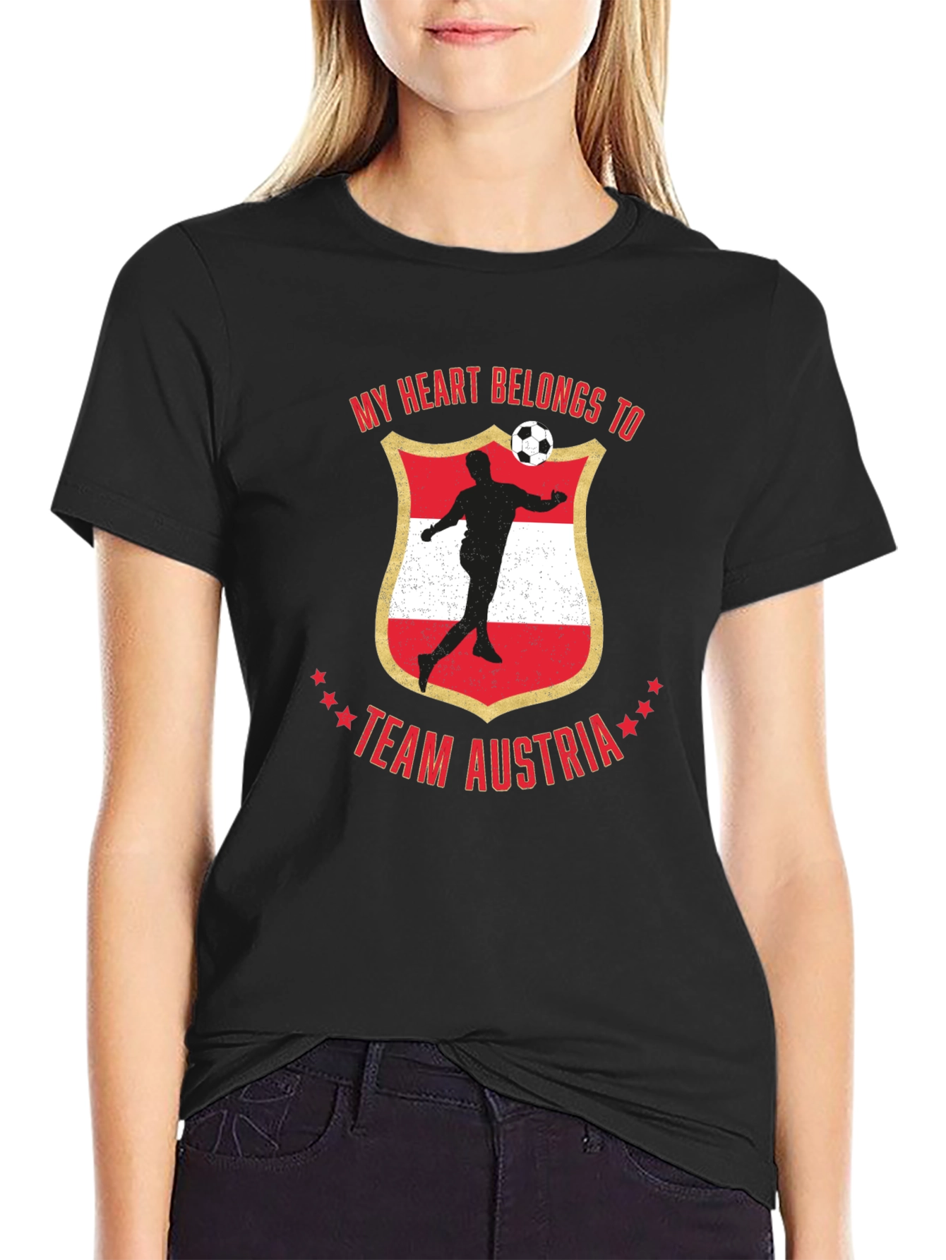 Austria Soccer T-Shirt: My Heart Belongs to Team Austria