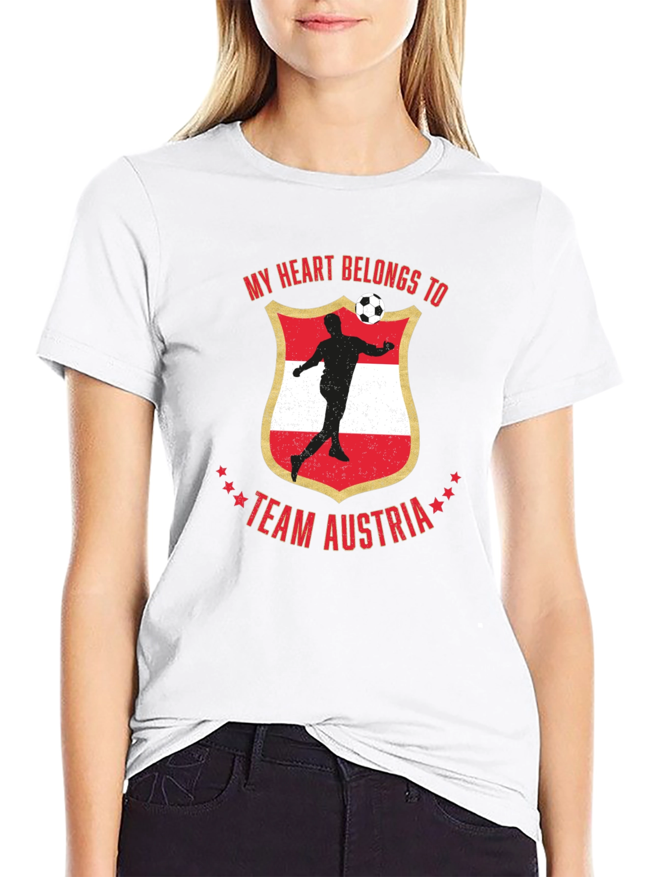 Austria Soccer T-Shirt: My Heart Belongs to Team Austria
