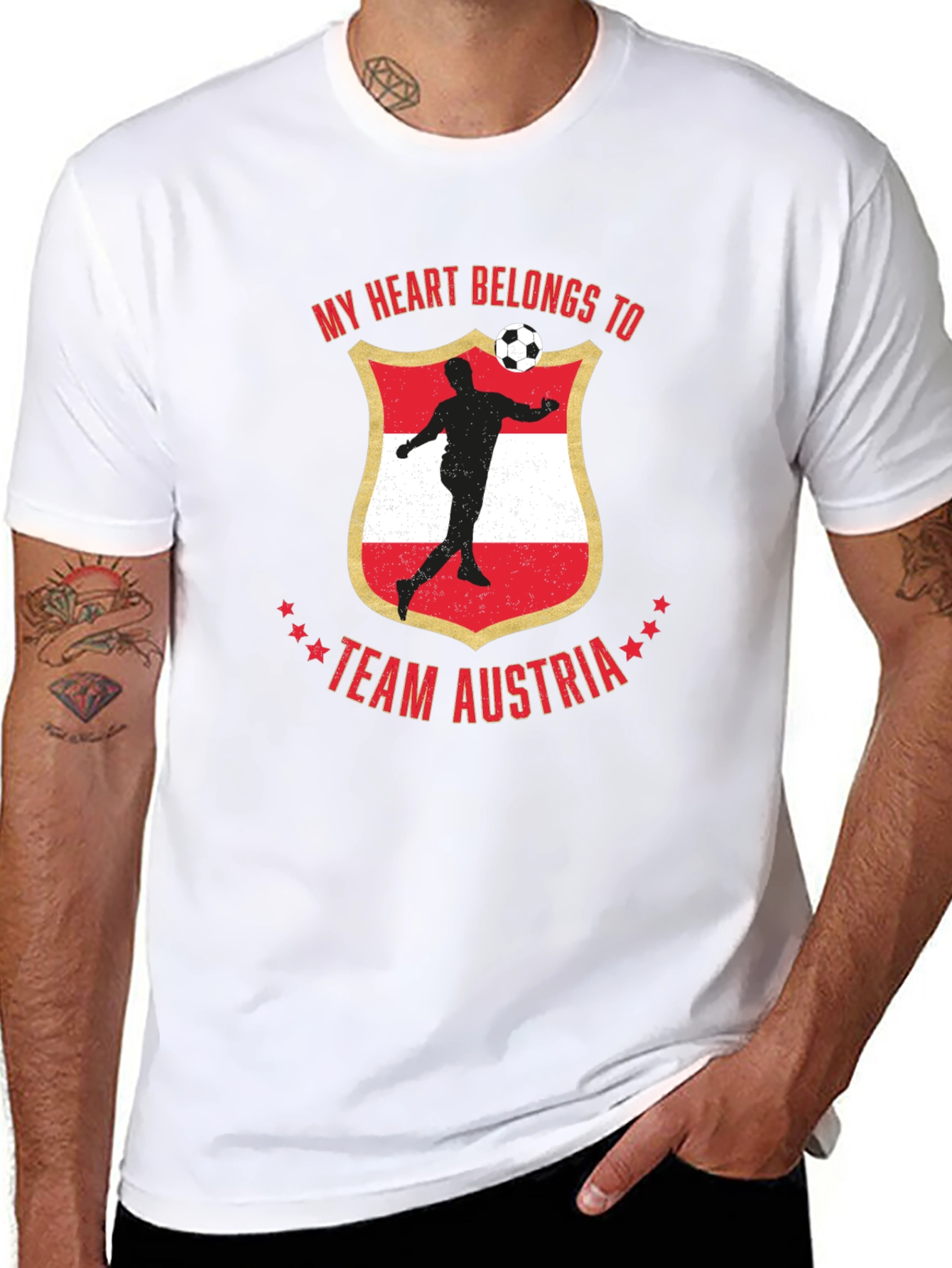 Austria Soccer T-Shirt: My Heart Belongs to Team Austria