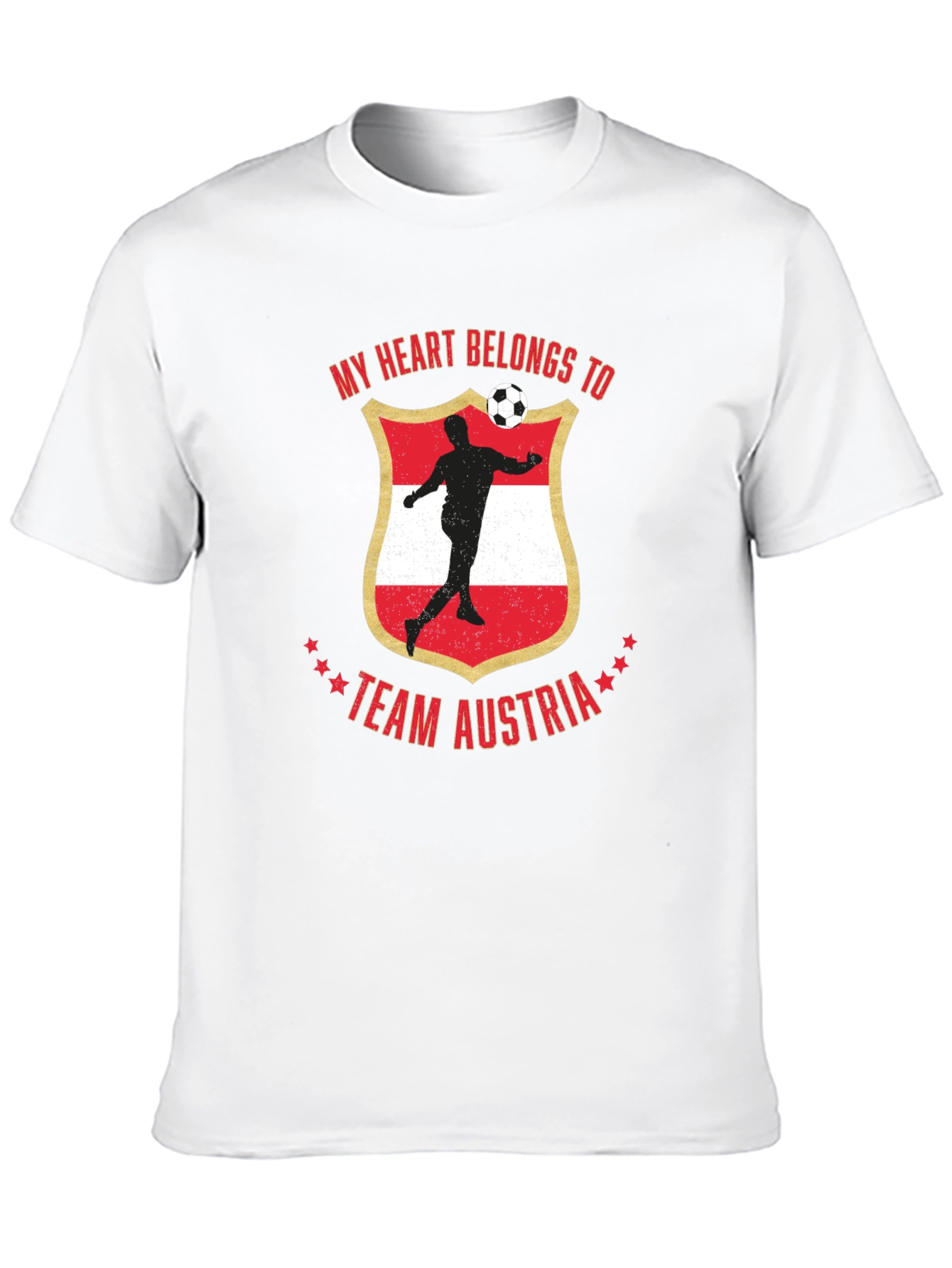 Austria Soccer T-Shirt: My Heart Belongs to Team Austria