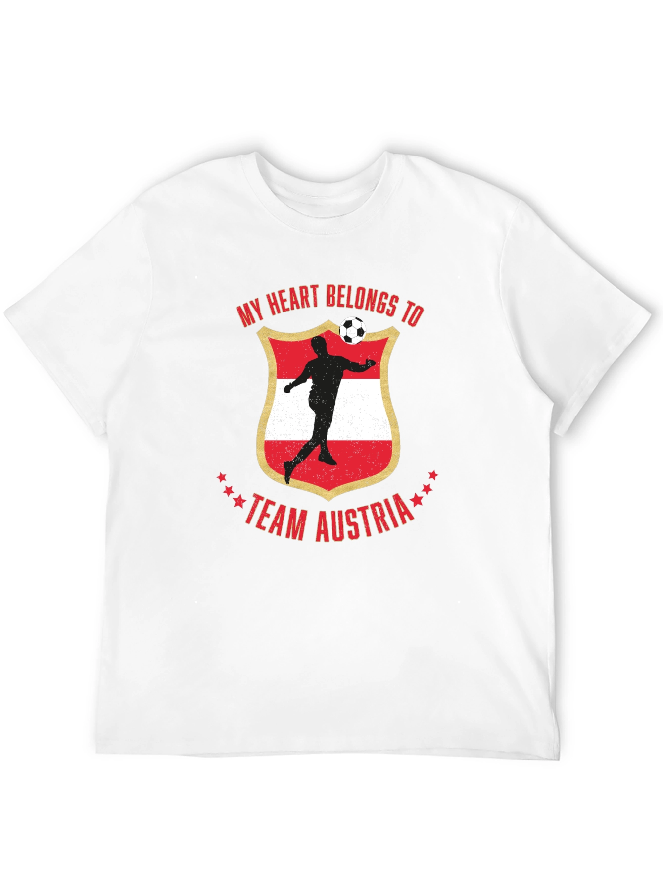 Austria Soccer T-Shirt: My Heart Belongs to Team Austria