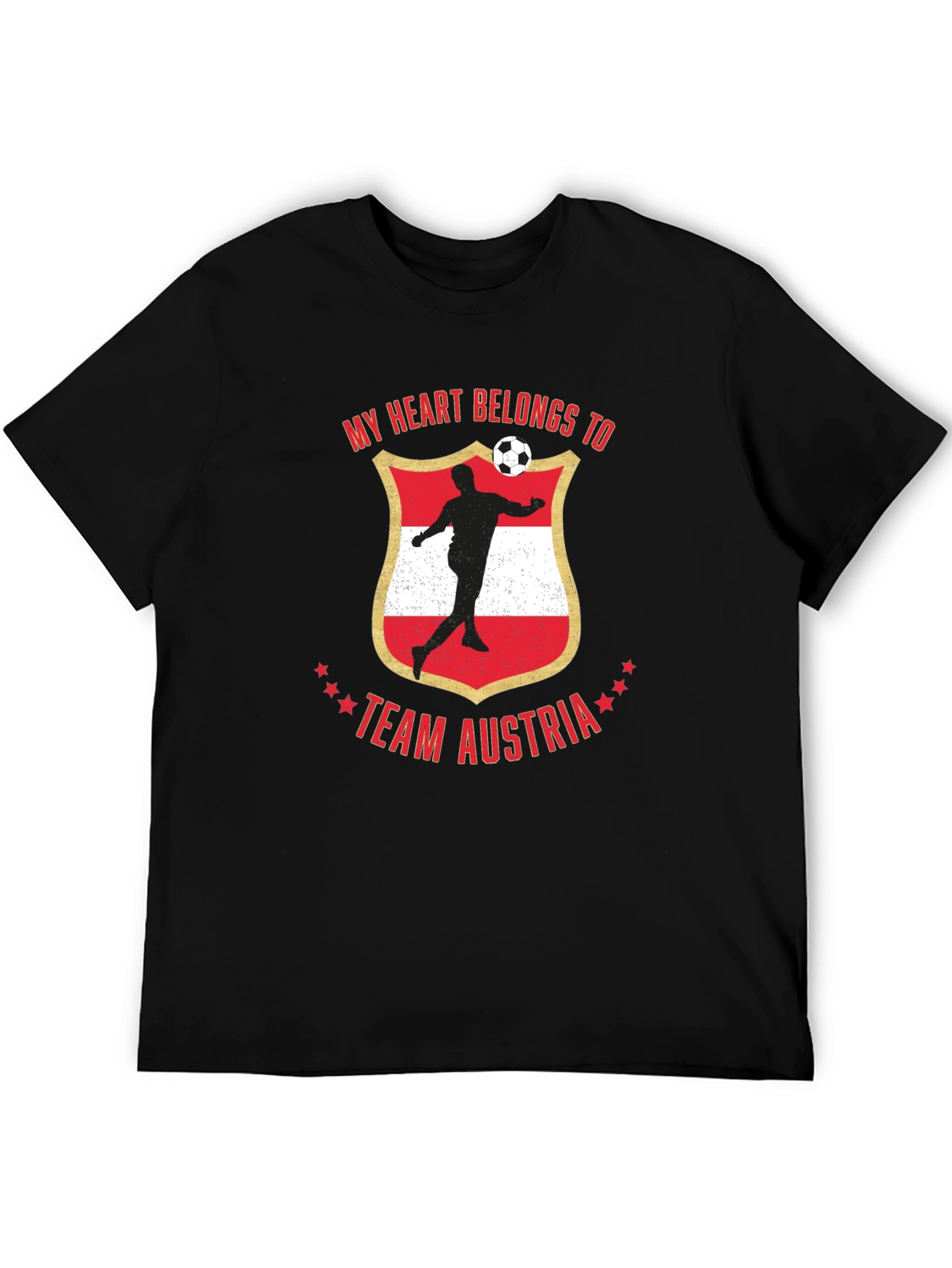 Austria Soccer T-Shirt: My Heart Belongs to Team Austria