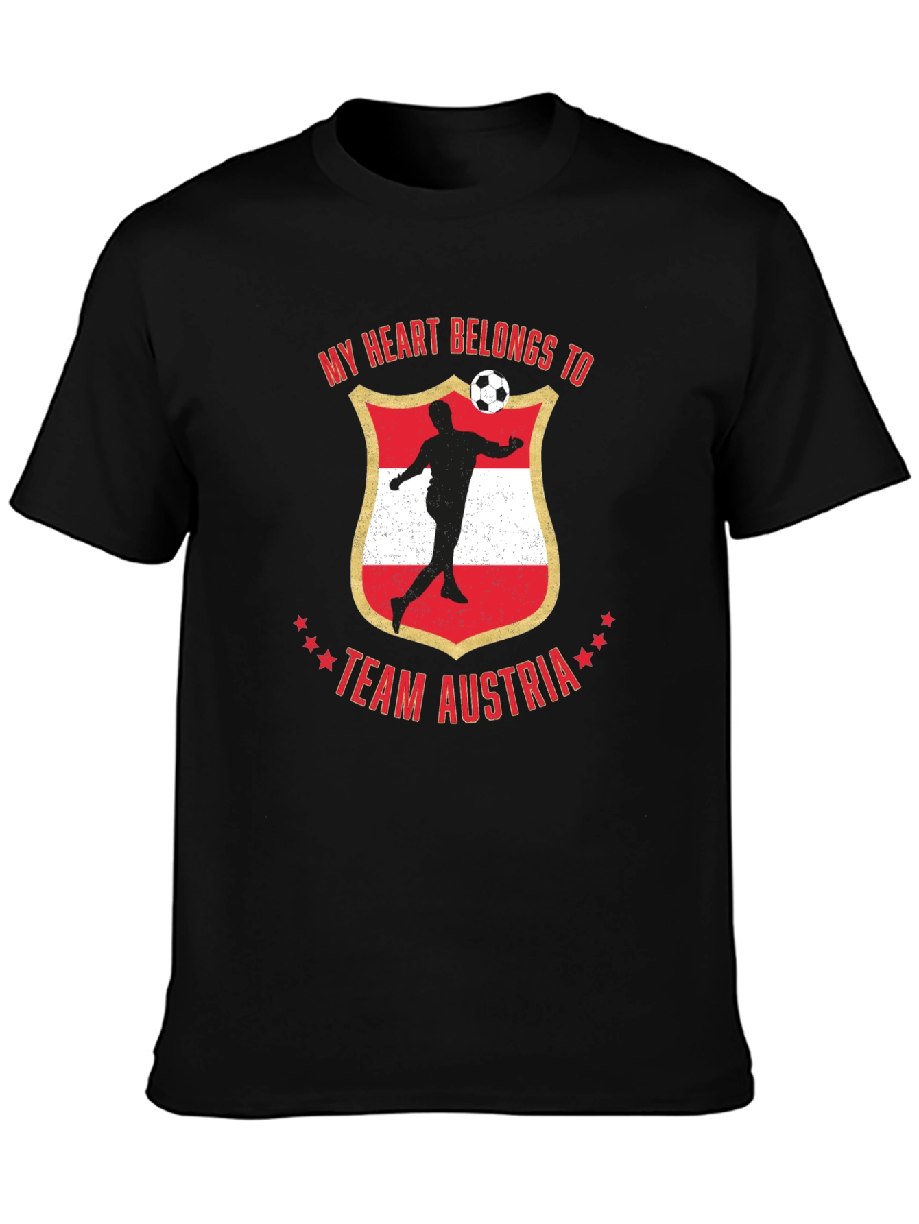 Austria Soccer T-Shirt: My Heart Belongs to Team Austria