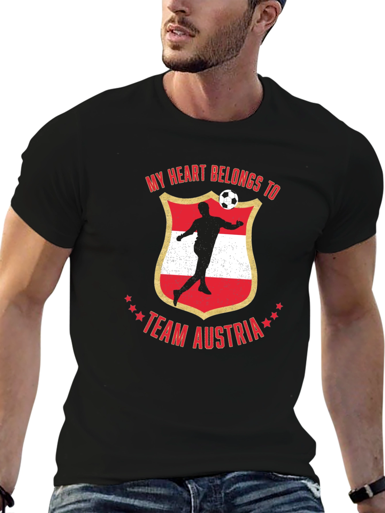 Austria Soccer T-Shirt: My Heart Belongs to Team Austria