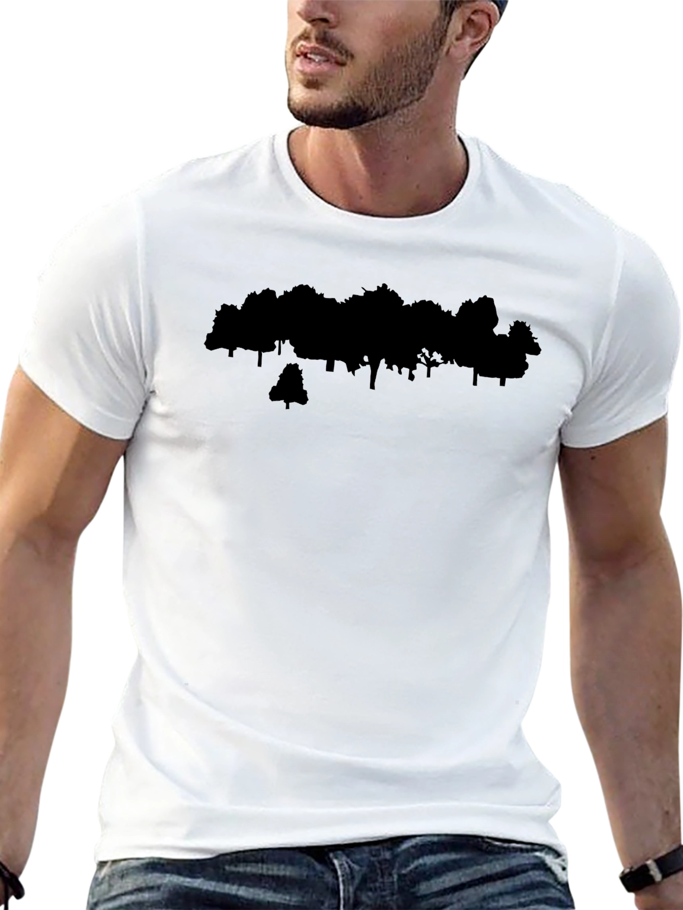 Silhouette Forest Graphic Tee - Black