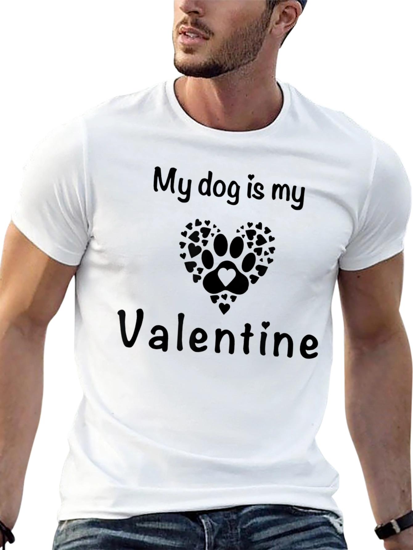 My Dog Is My Valentine Graphic Tee