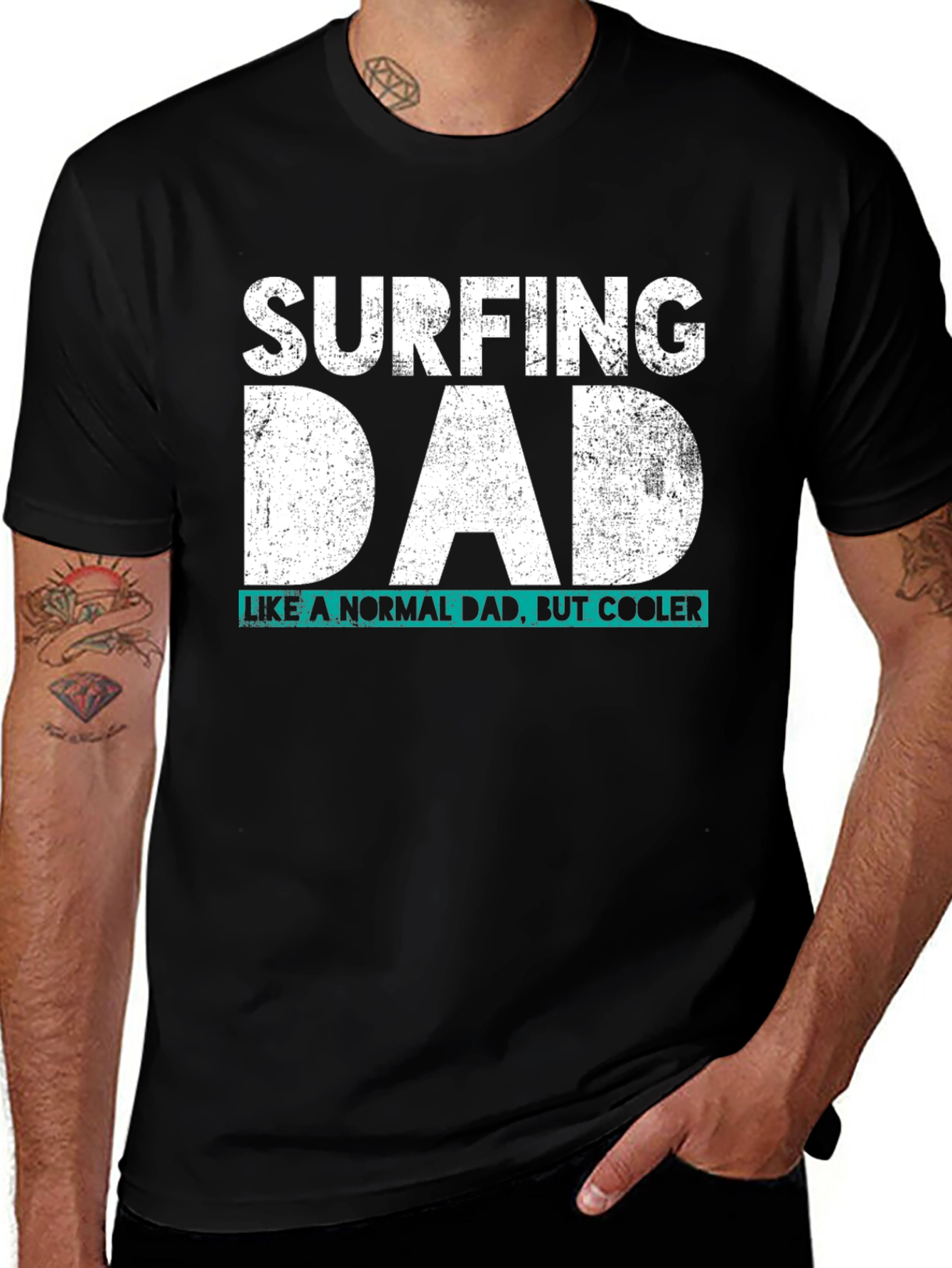 Surfing Dad T-Shirt - Cool Dad Tee