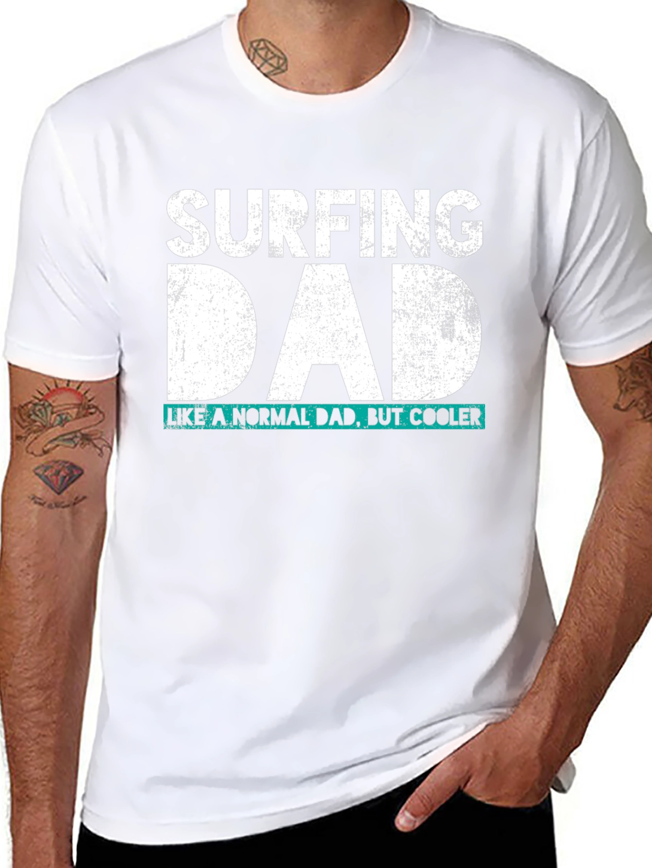 Surfing Dad T-Shirt - Cool Dad Tee