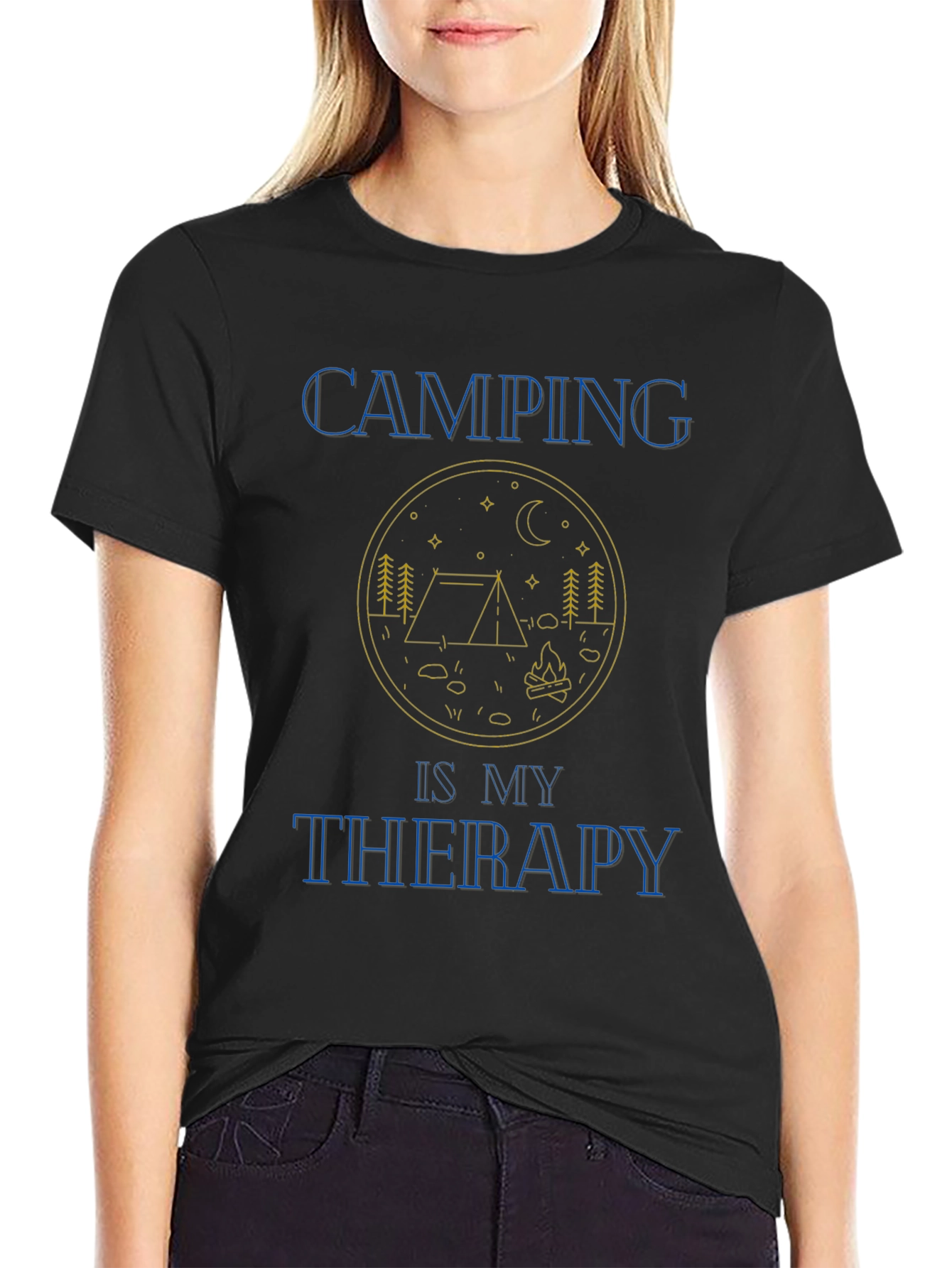 Camping is My Therapy Graphic Tee