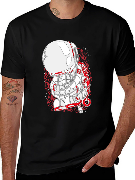 Astronaut Graphic Black T-Shirt - Unique Design