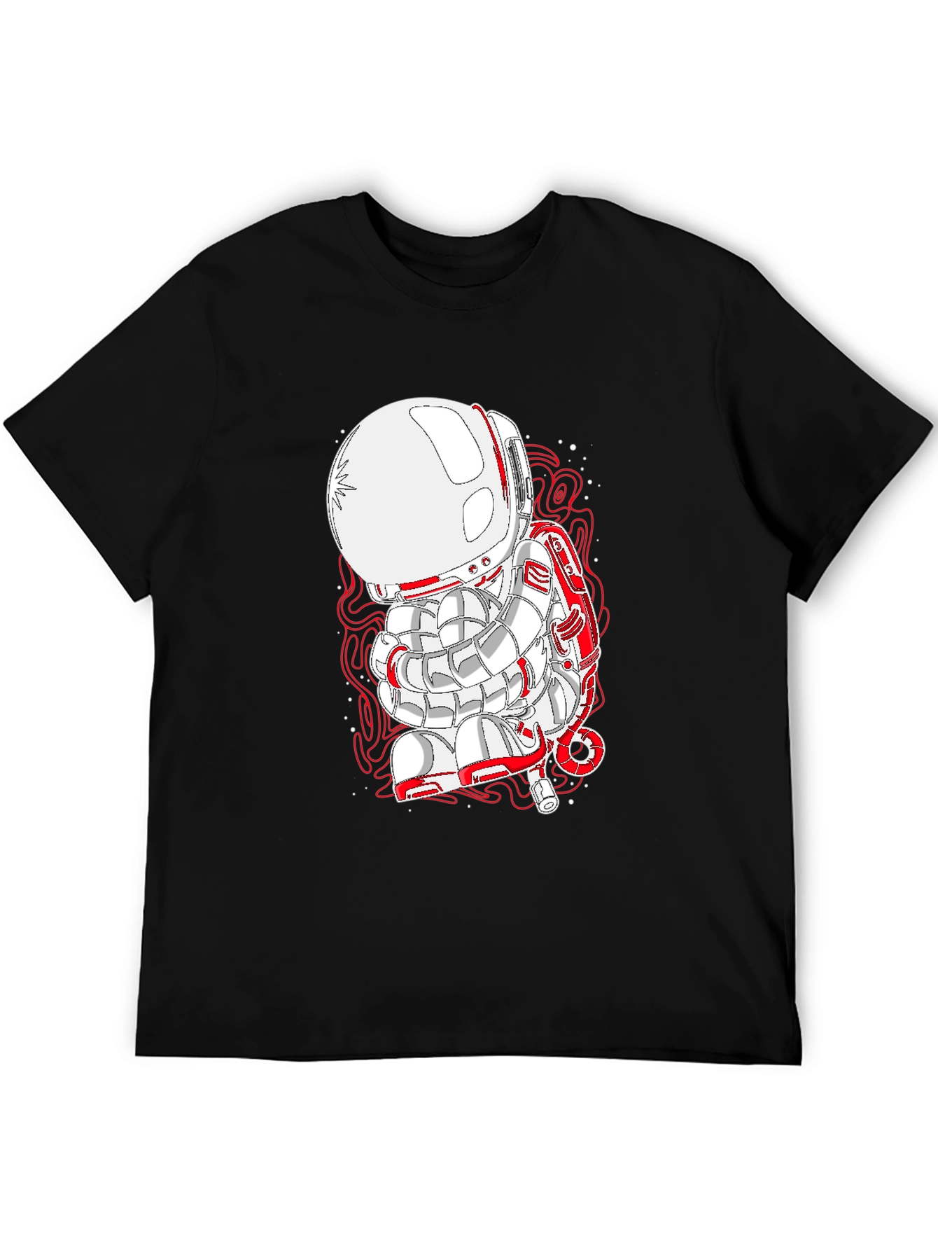 Astronaut Graphic Black T-Shirt - Unique Design