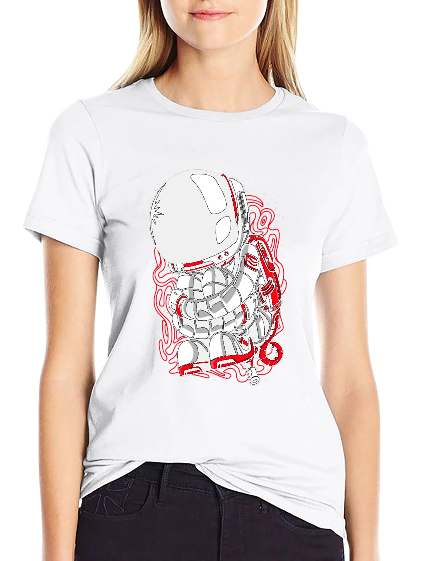 Astronaut Graphic Black T-Shirt - Unique Design