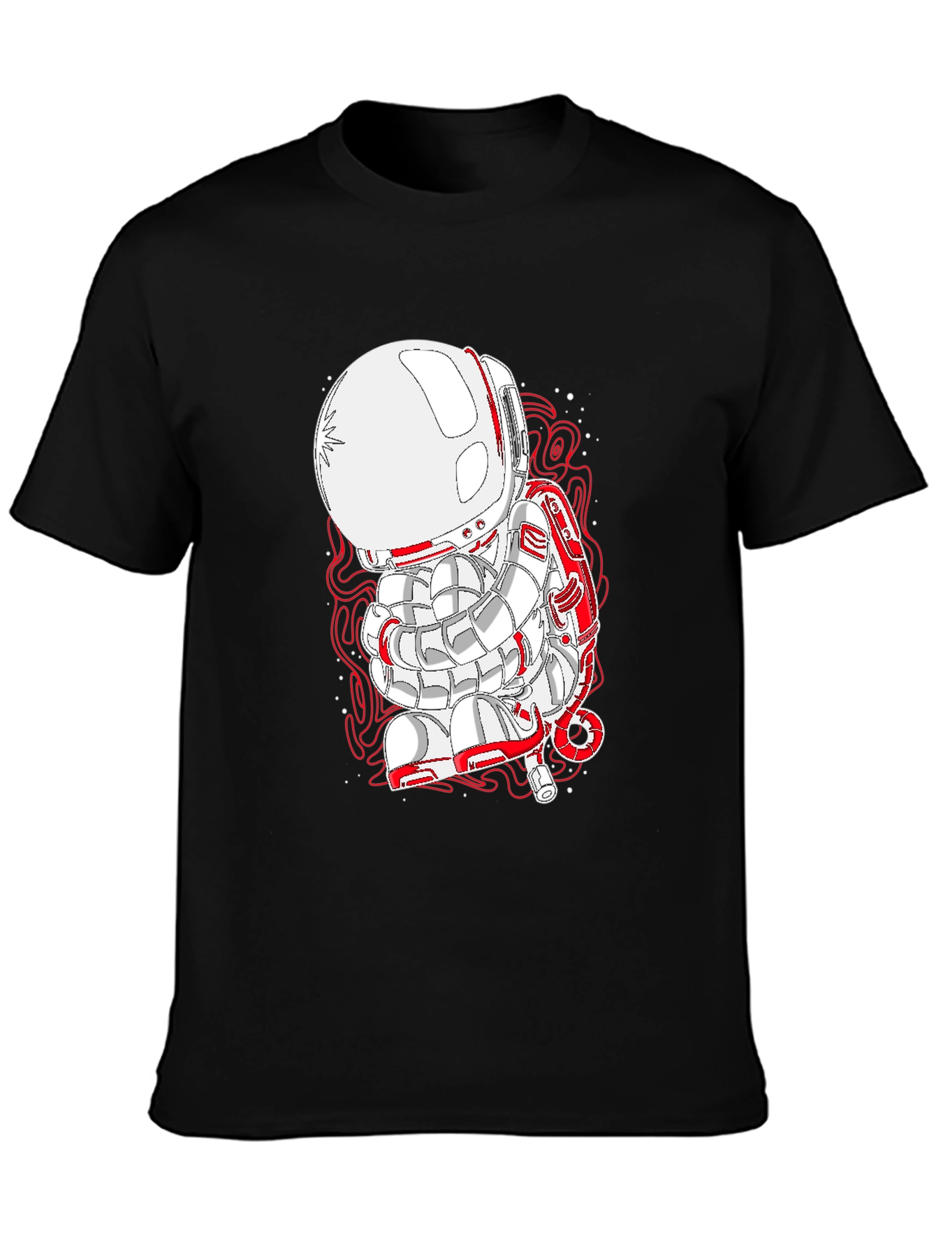 Astronaut Graphic Black T-Shirt - Unique Design
