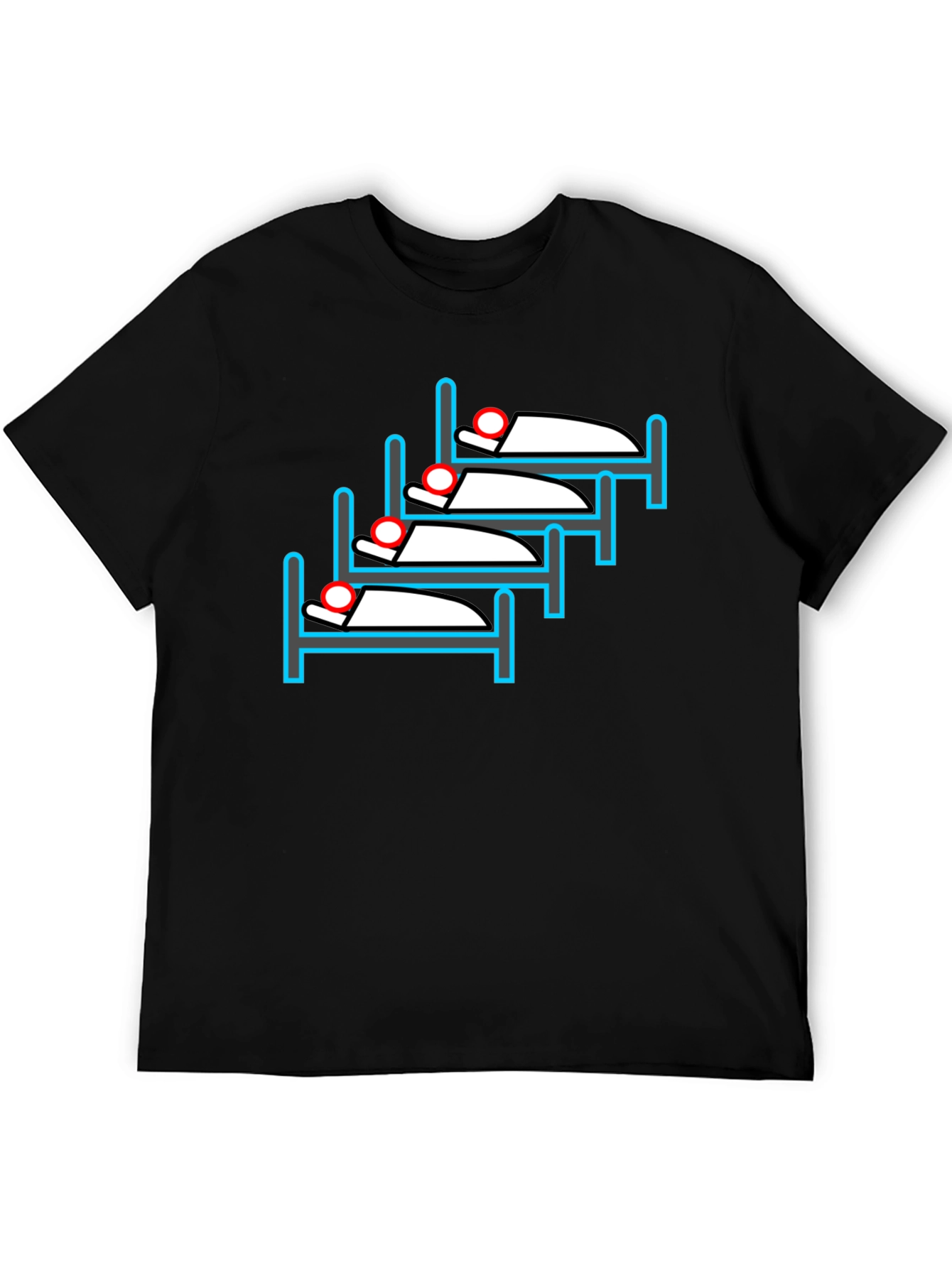 Sleepy Stack T-Shirt - Quirky Bed Design