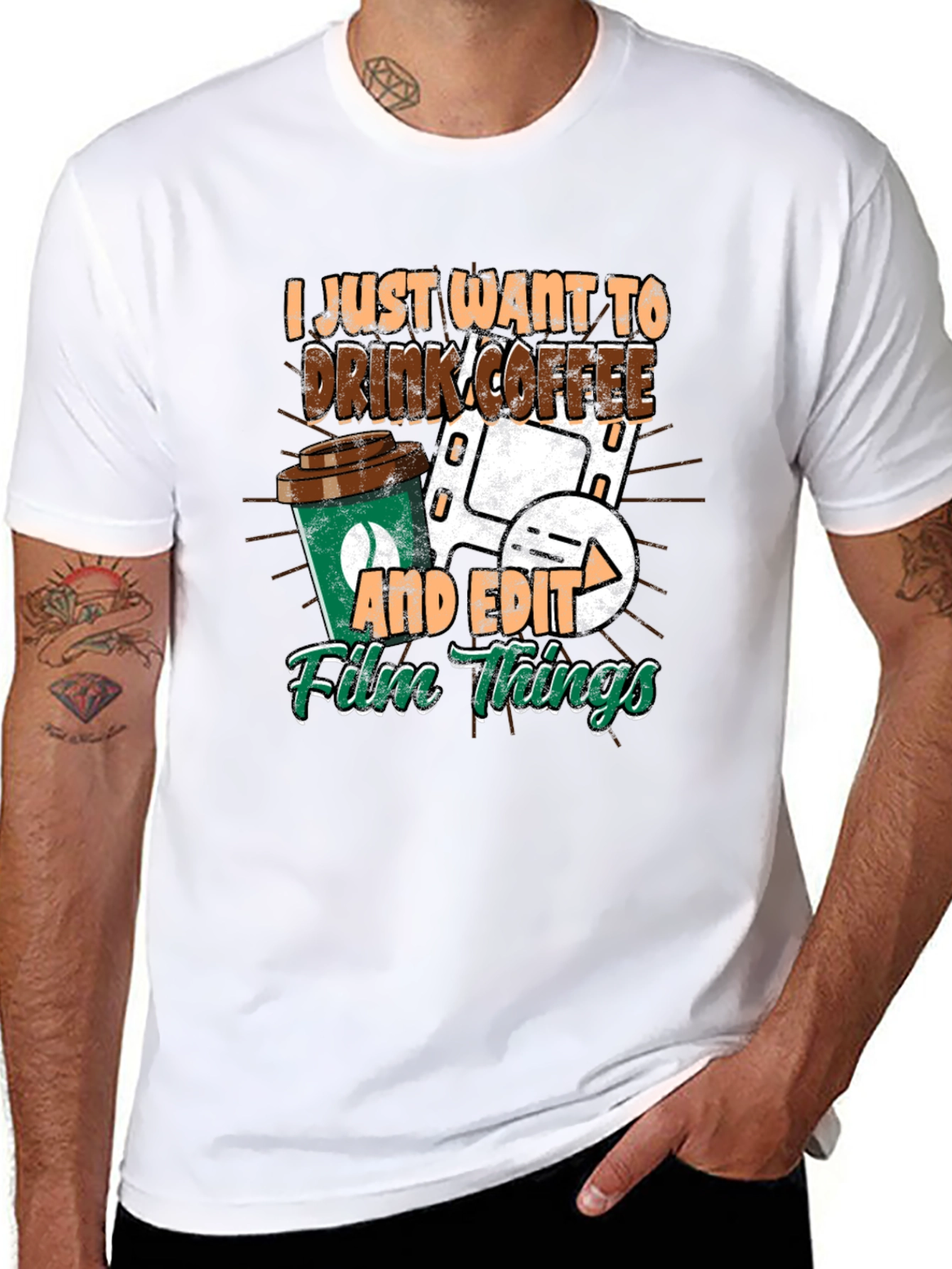 Drink Coffee and Edit Film Things Graphic T-Shirt