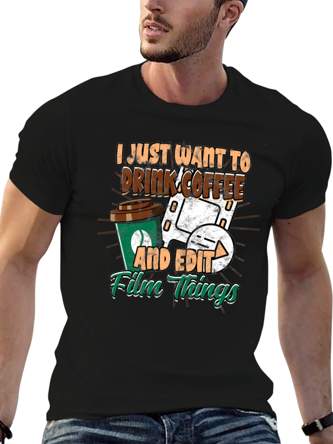 Drink Coffee and Edit Film Things Graphic T-Shirt