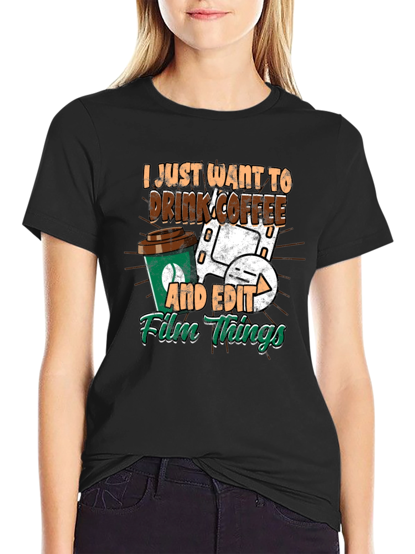 Drink Coffee and Edit Film Things Graphic T-Shirt