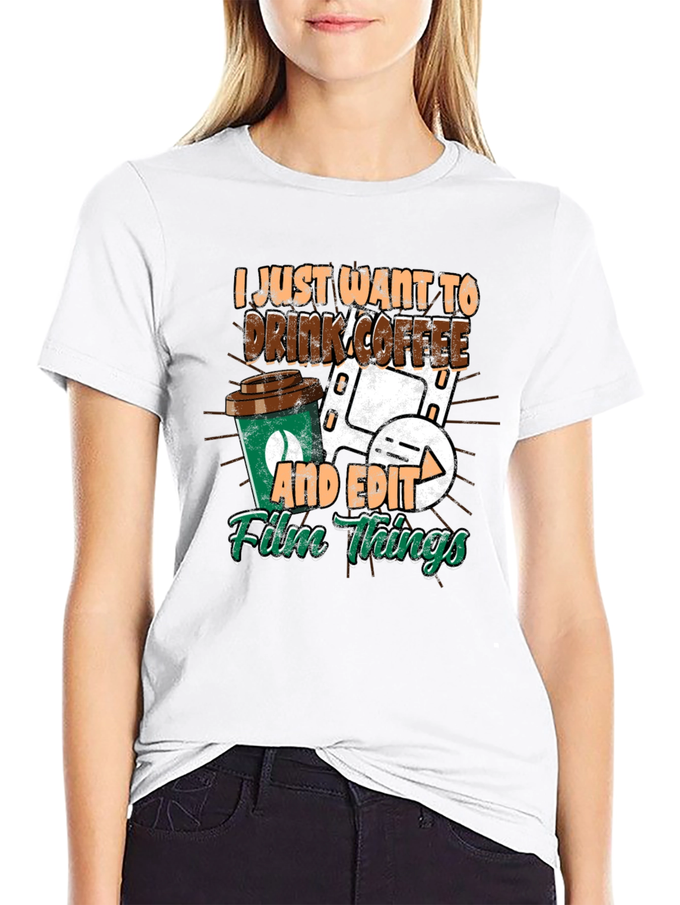 Drink Coffee and Edit Film Things Graphic T-Shirt