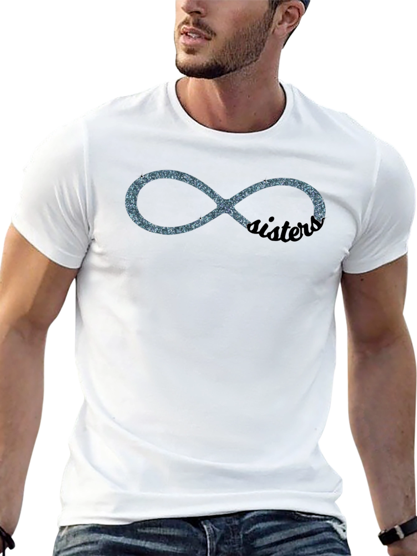 Sister Infinity Symbol Graphic Tee - Black