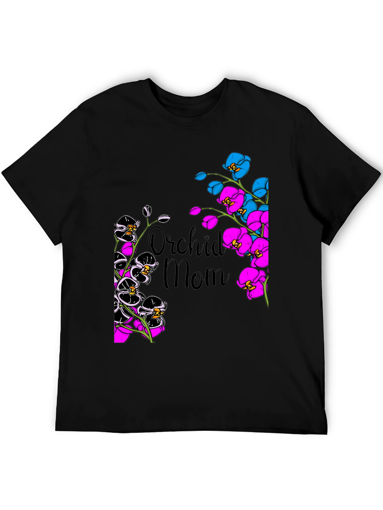 Orchid Mom Graphic T-Shirt - Floral Design
