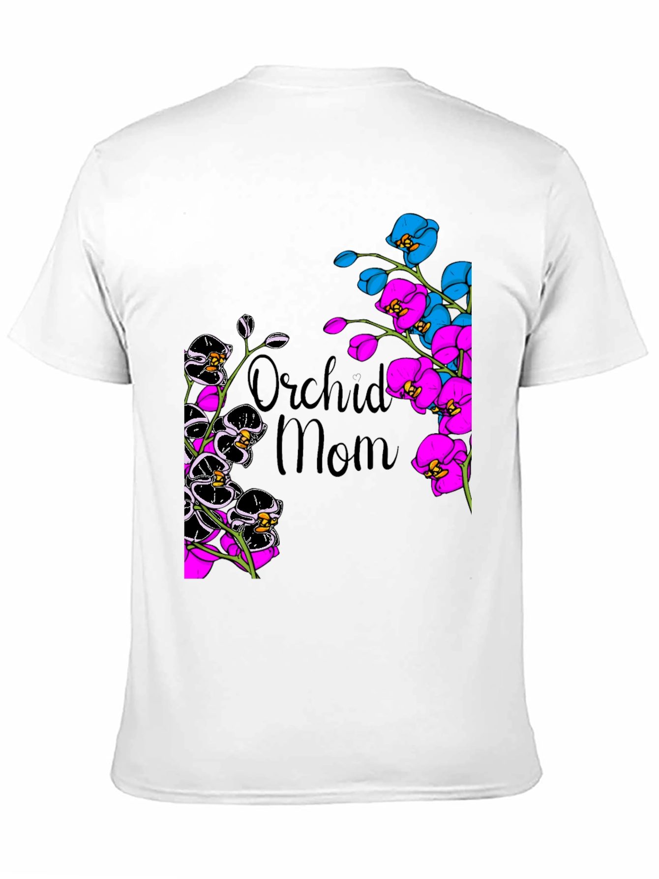 Orchid Mom Graphic T-Shirt - Floral Design