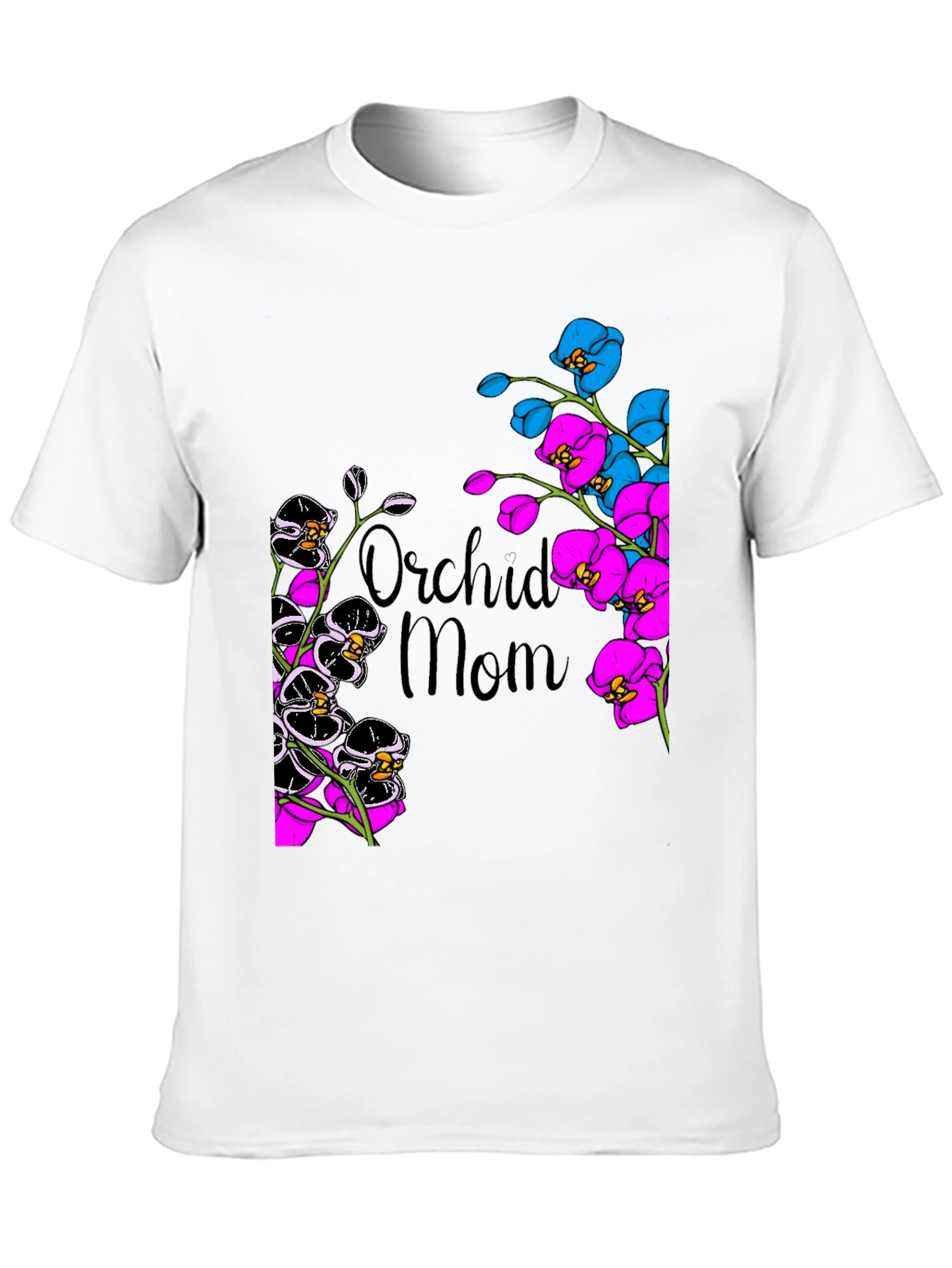Orchid Mom Graphic T-Shirt - Floral Design
