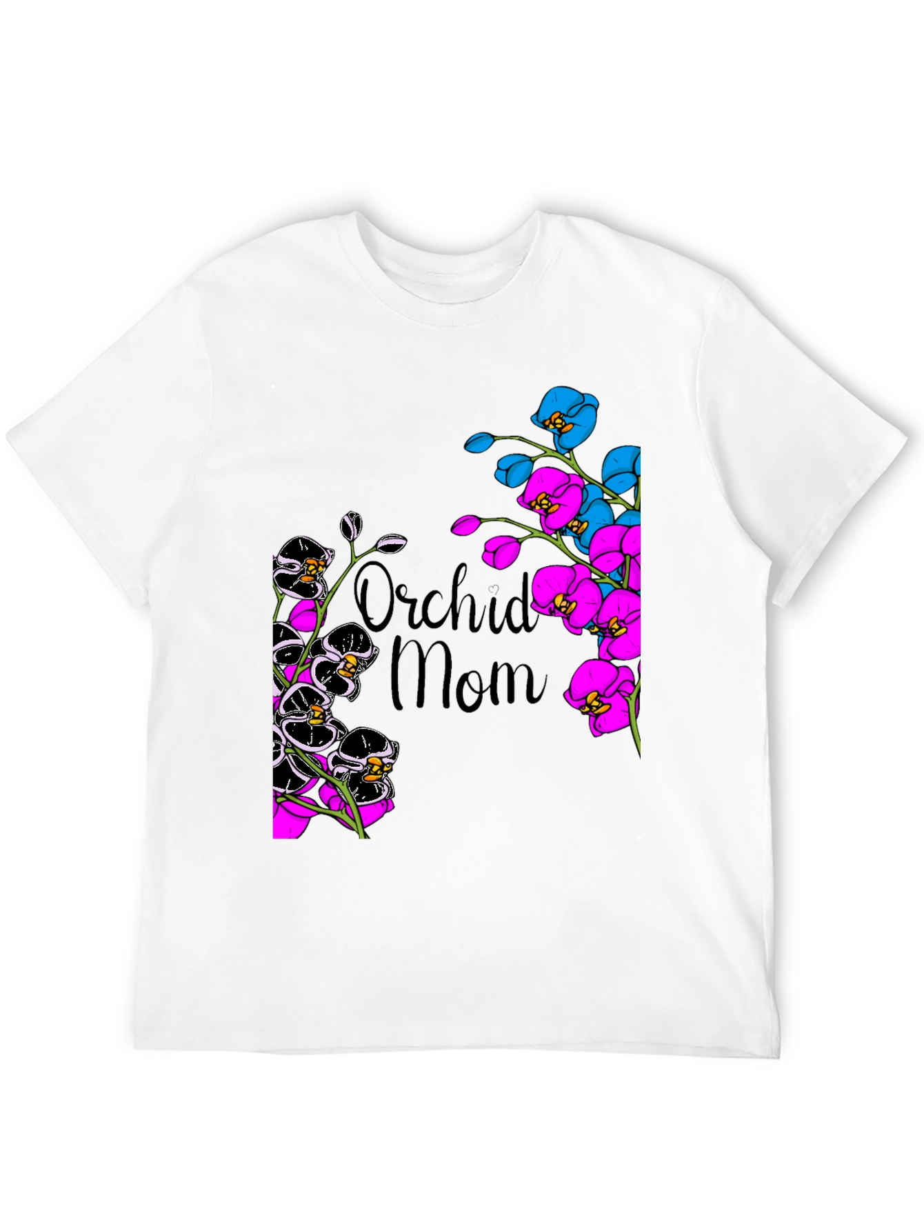 Orchid Mom Graphic T-Shirt - Floral Design