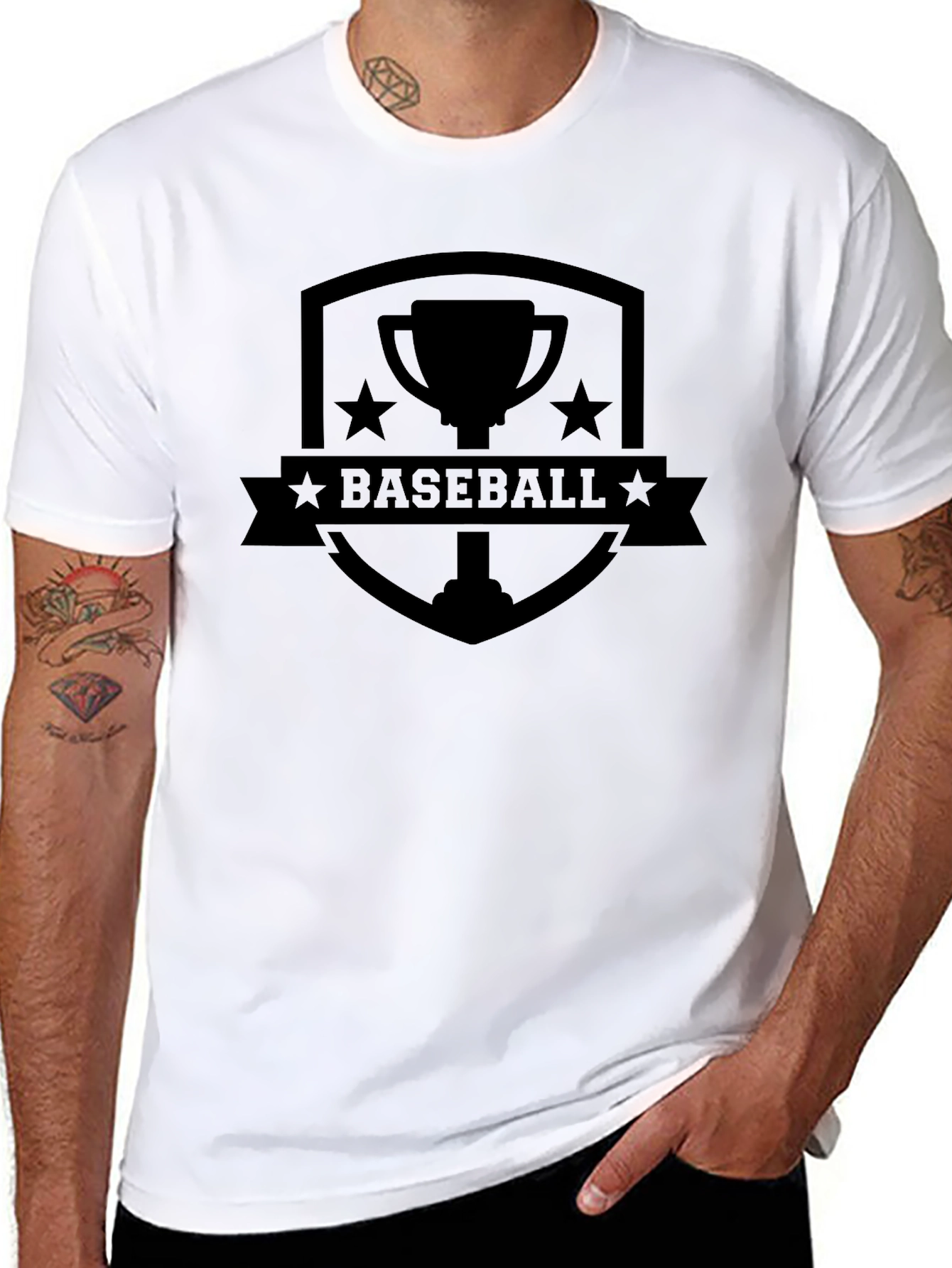 Baseball Trophy Graphic T-Shirt
