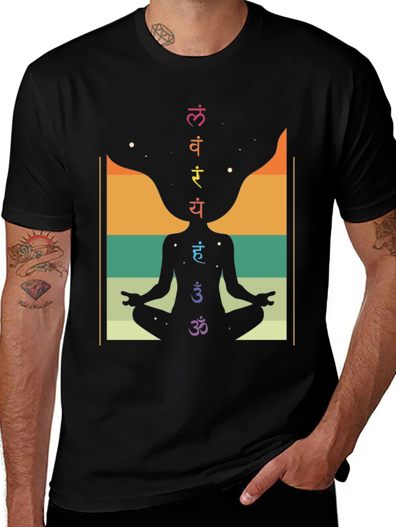 Chakra Meditation T-Shirt - Spiritual Yoga Design