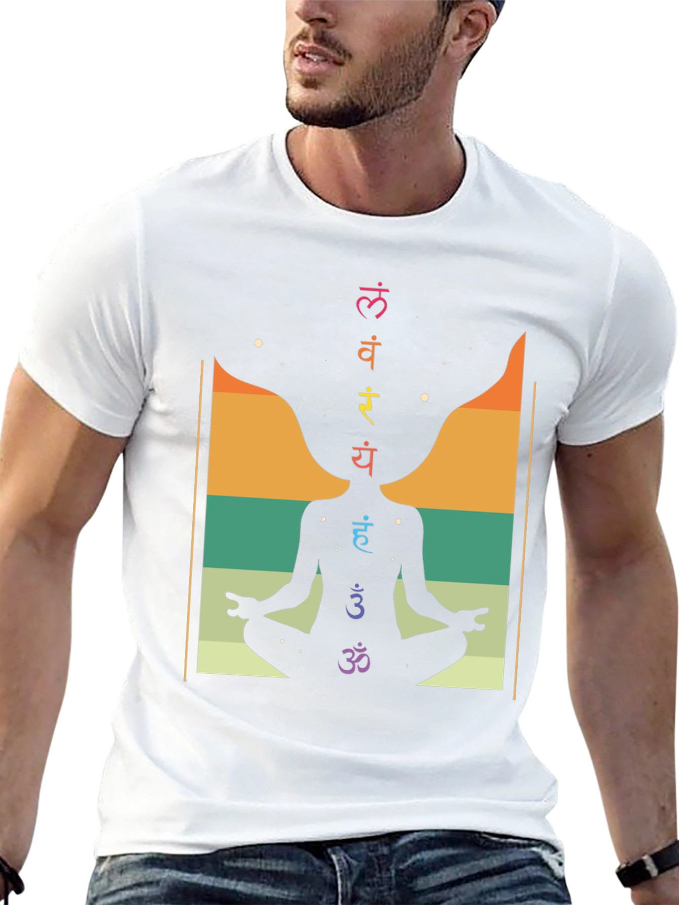 Chakra Meditation T-Shirt - Spiritual Yoga Design