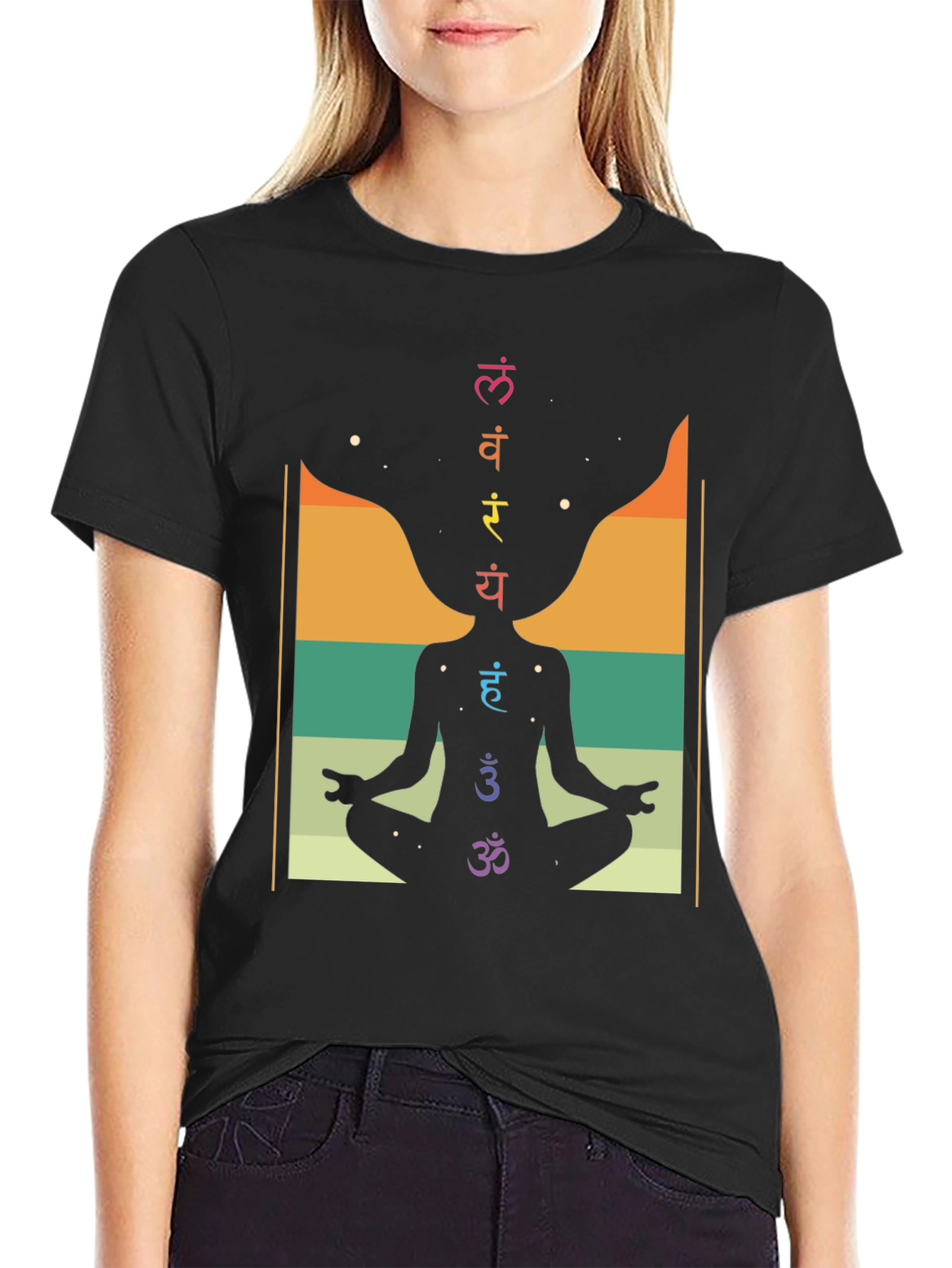 Chakra Meditation T-Shirt - Spiritual Yoga Design