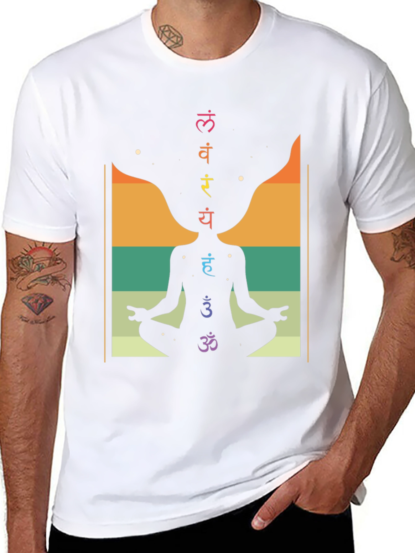 Chakra Meditation T-Shirt - Spiritual Yoga Design