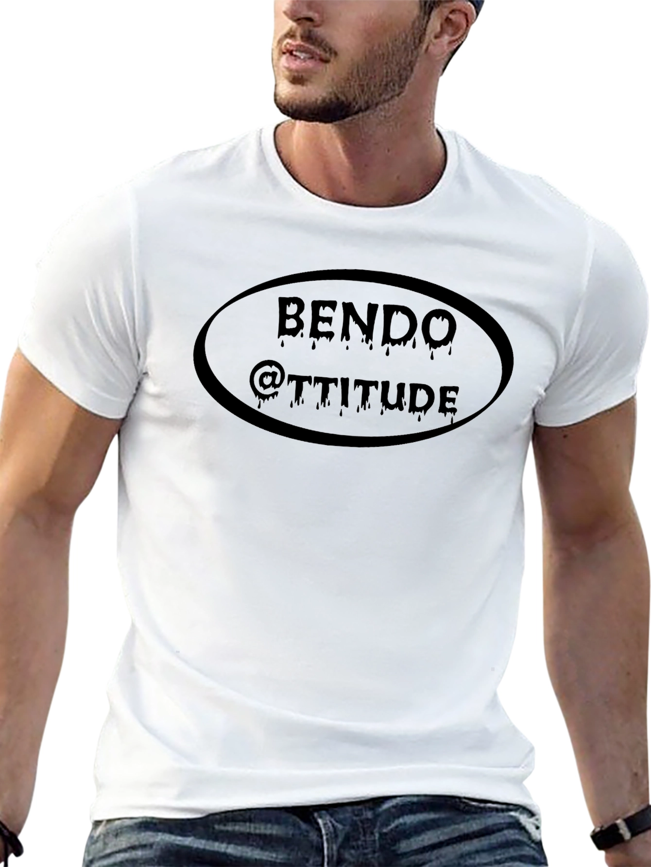 Bendo @ttitude Black Graphic Tee - Stylish Casual Wear
