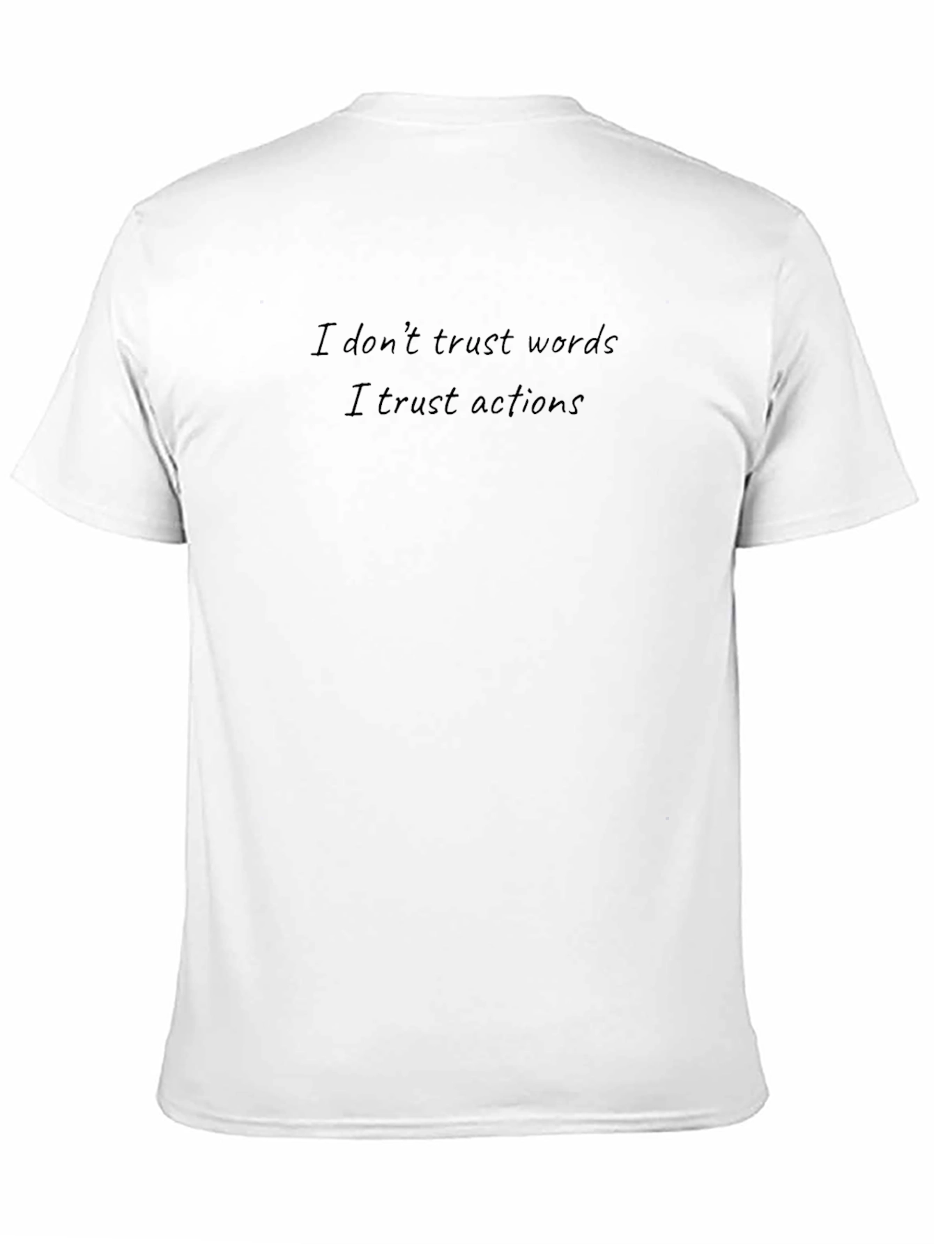 I Trust Actions Black Graphic Tee