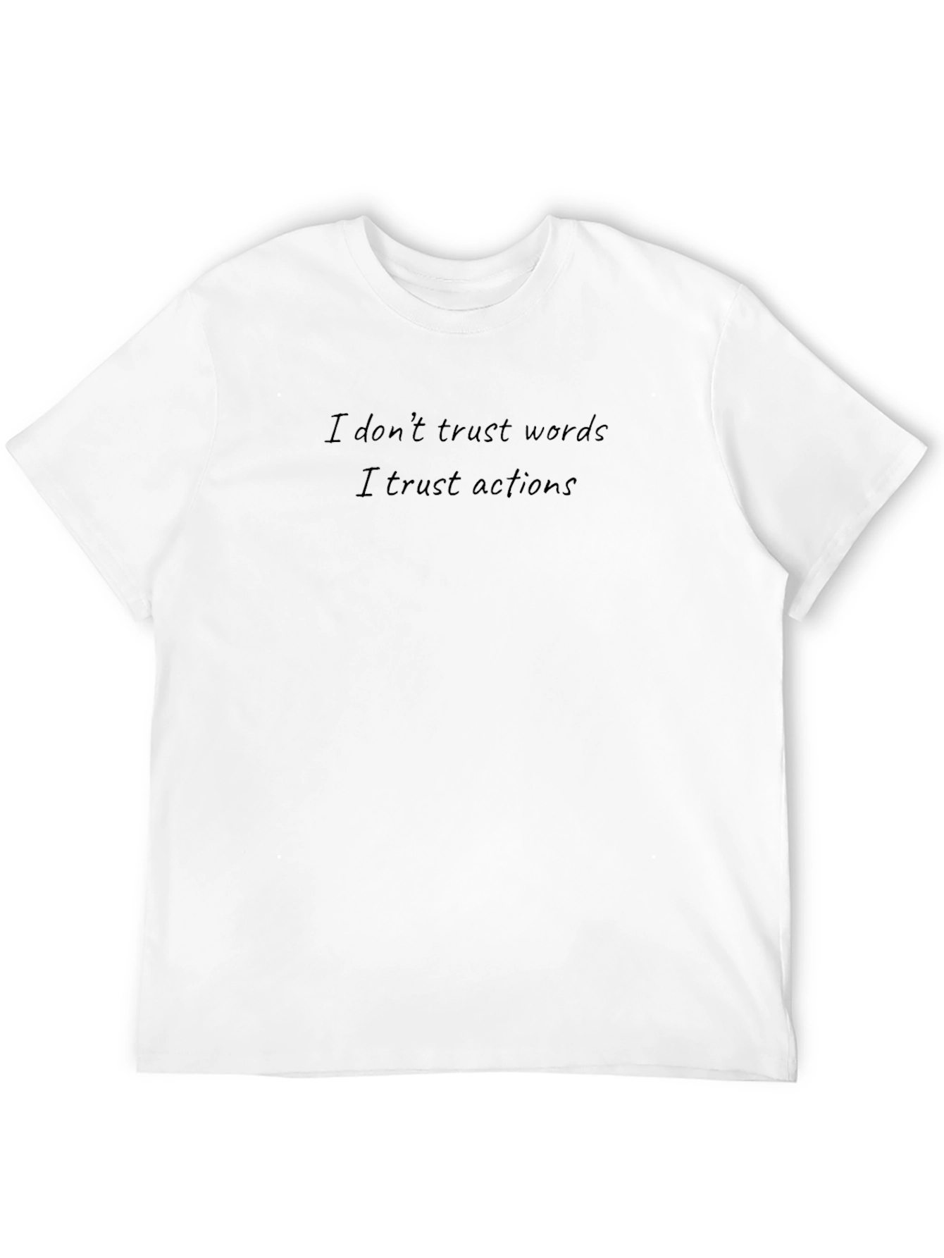 I Trust Actions Black Graphic Tee