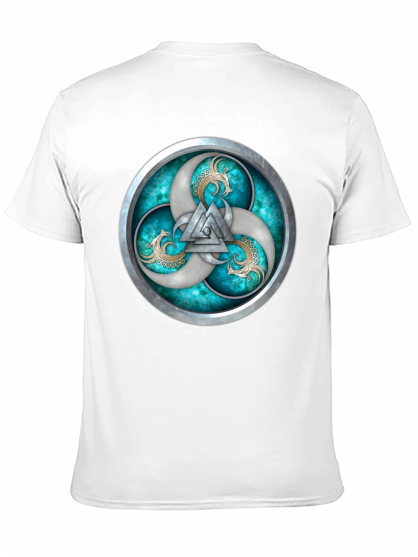 Viking T-Shirt with Silver Valhalla Design