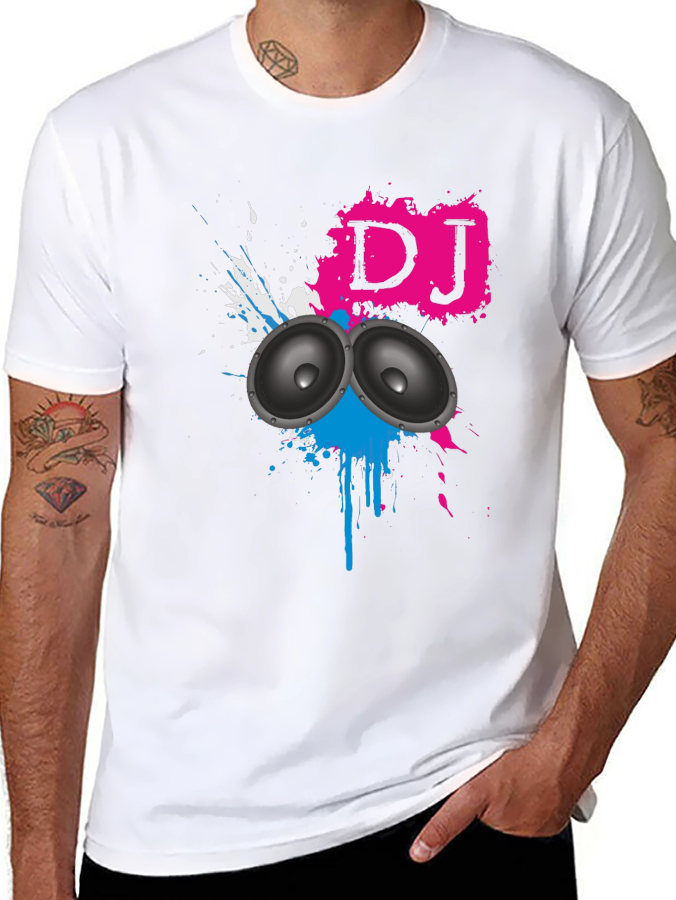 DJ Graphic Black T-Shirt - Music Lover Tee