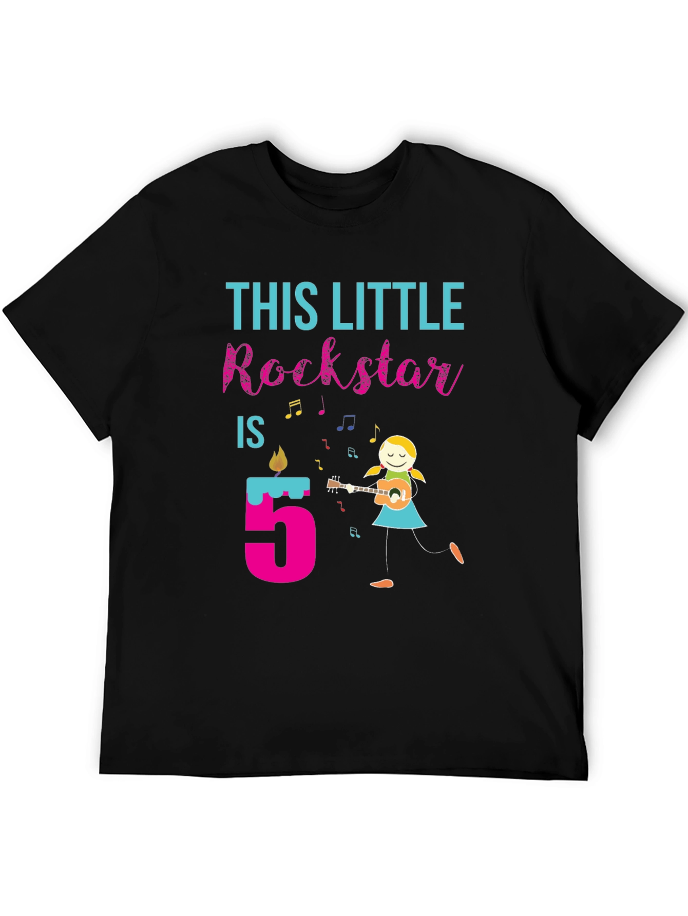 Little Rockstar 5th Birthday T-Shirt