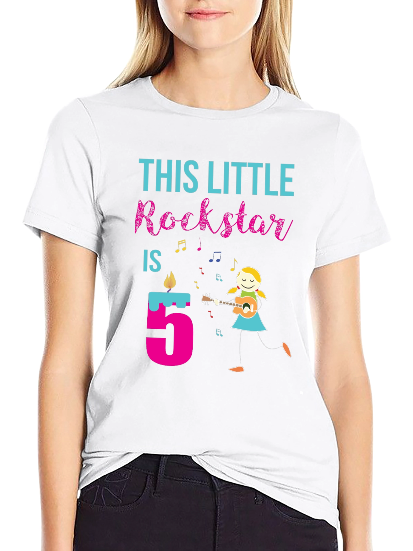 Little Rockstar 5th Birthday T-Shirt