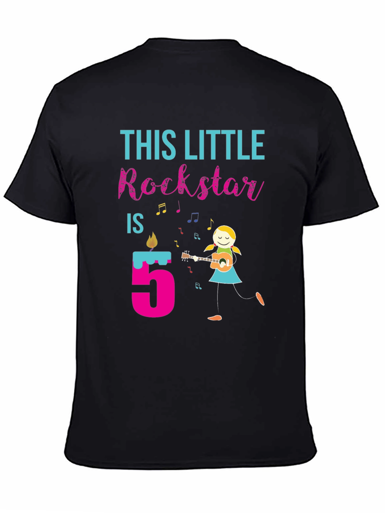 Little Rockstar 5th Birthday T-Shirt