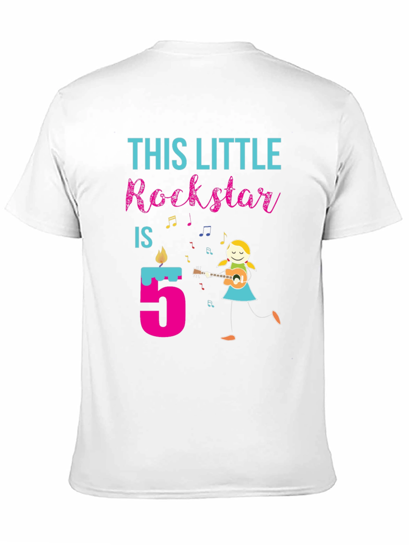 Little Rockstar 5th Birthday T-Shirt