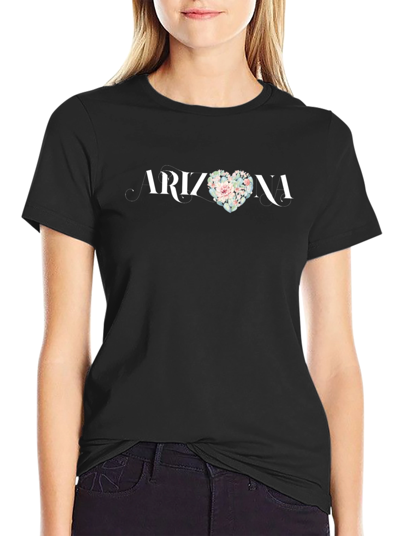 Arizona Heart Floral Graphic T-Shirt