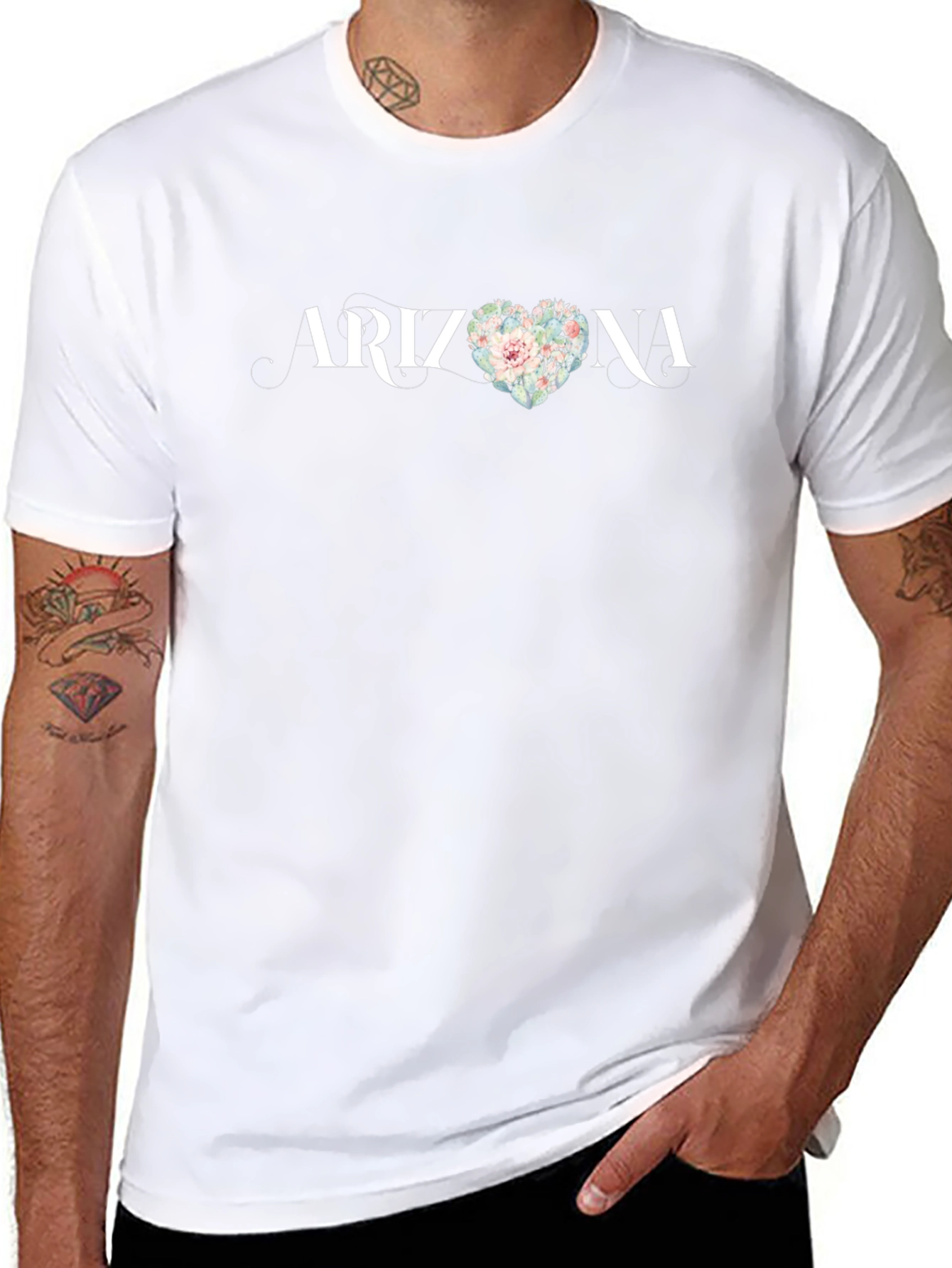 Arizona Heart Floral Graphic T-Shirt