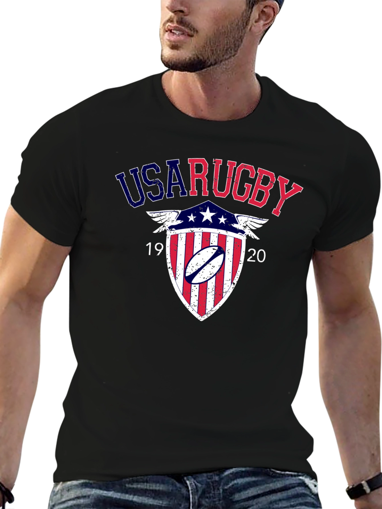 USA Rugby Shield Graphic Tee - Black