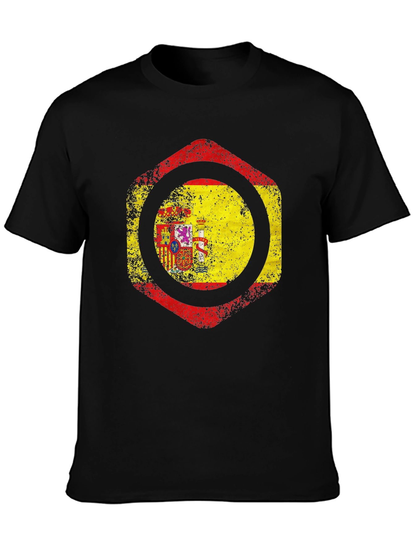 Spain Flag Distressed T-Shirt