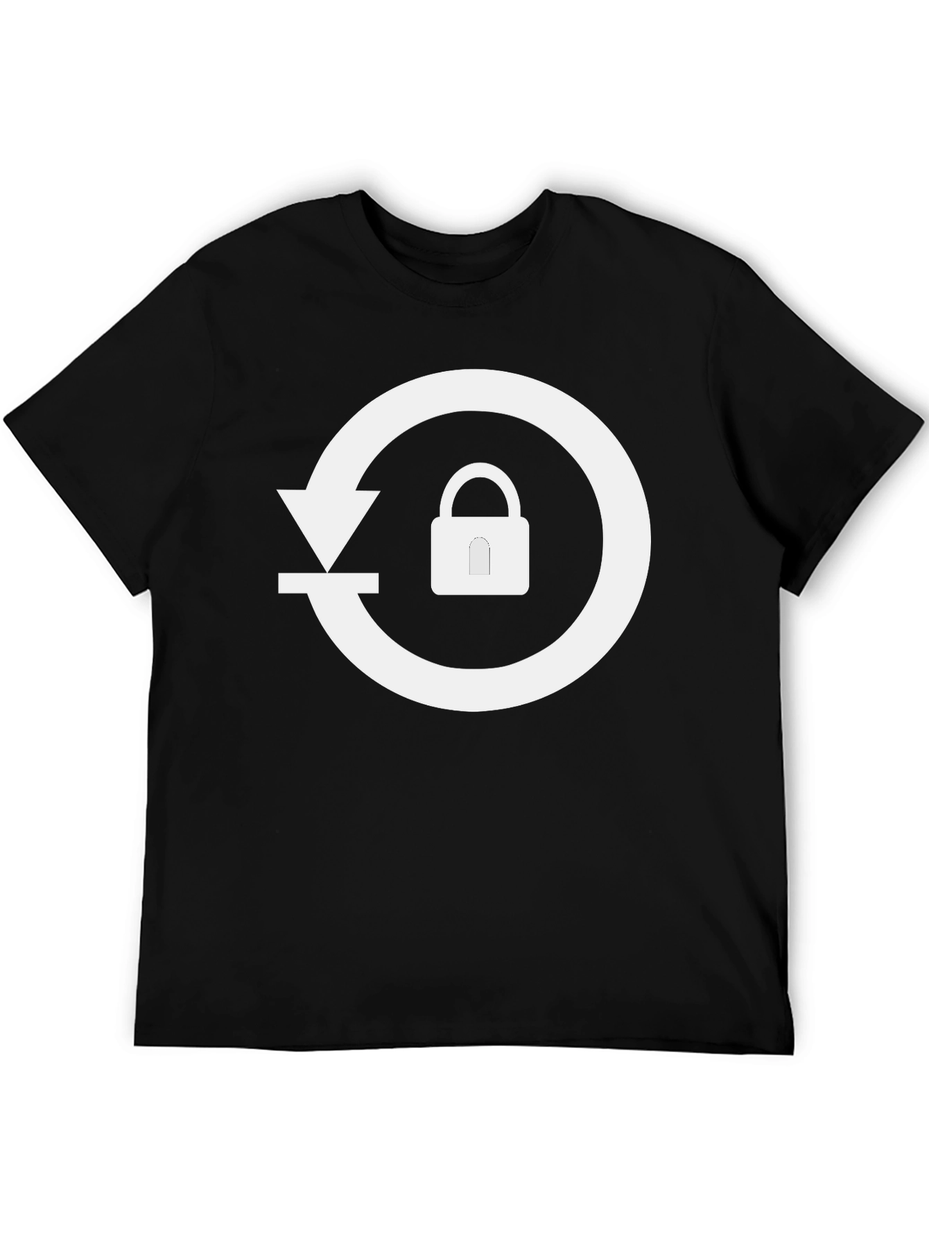 Privacy Protection T-Shirt: Modern Lock Graphic