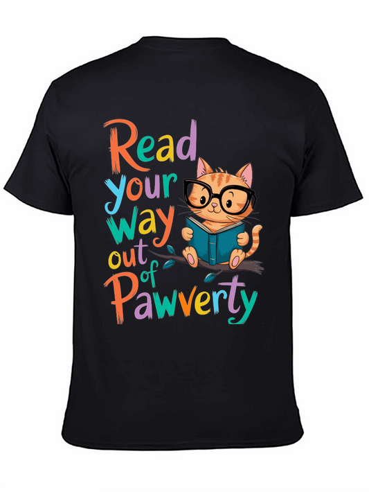Read Your Way Out of Pawverty T-Shirt