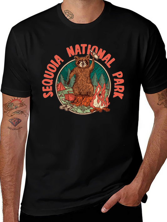 Sequoia National Park Raccoon Camping T-Shirt
