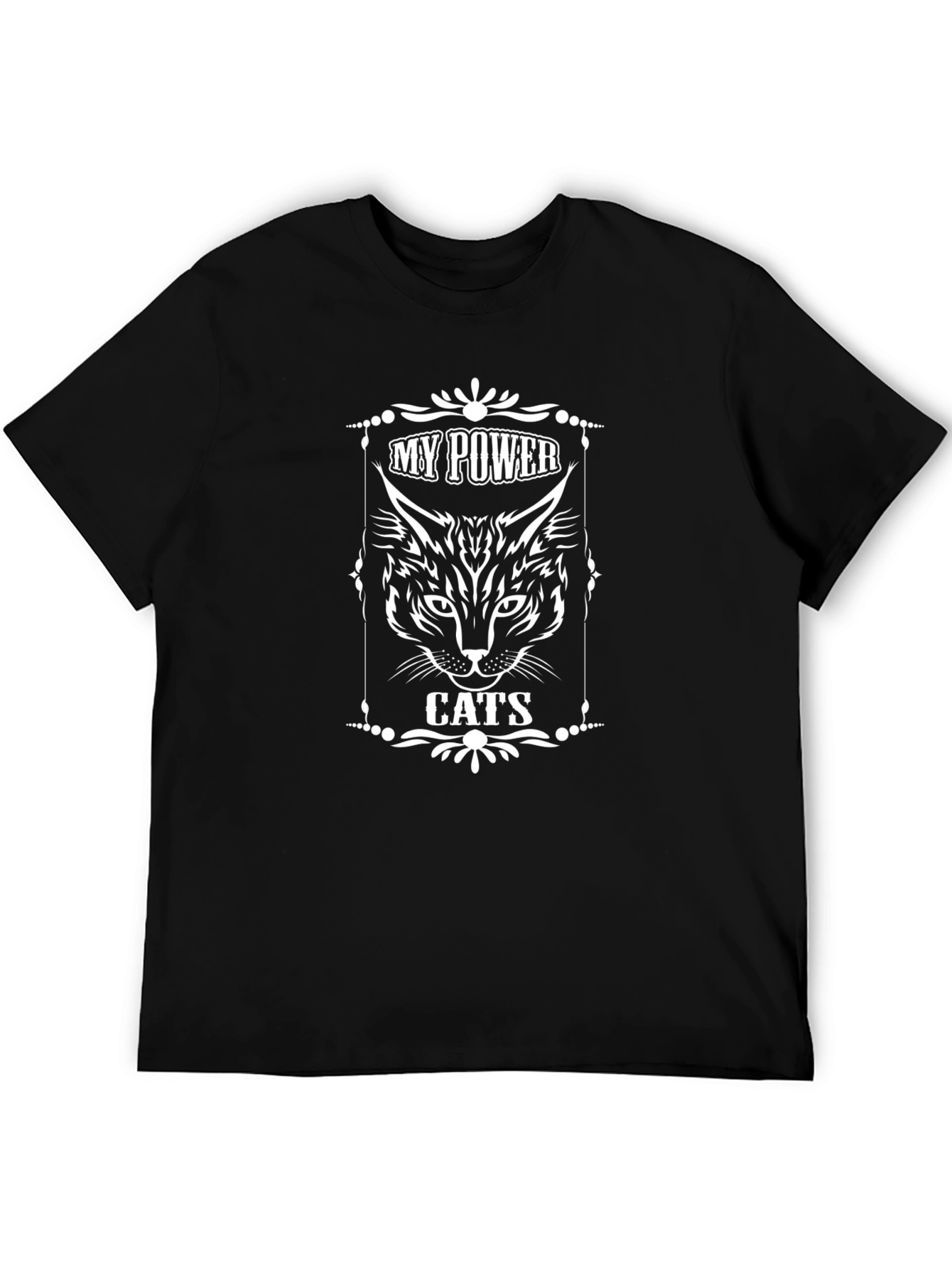 My Power Cats Black T-Shirt